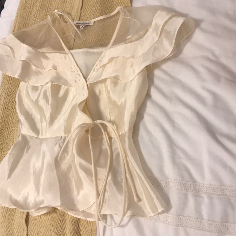 Polyester Oyster Wrap Top - Picture 2 of 4